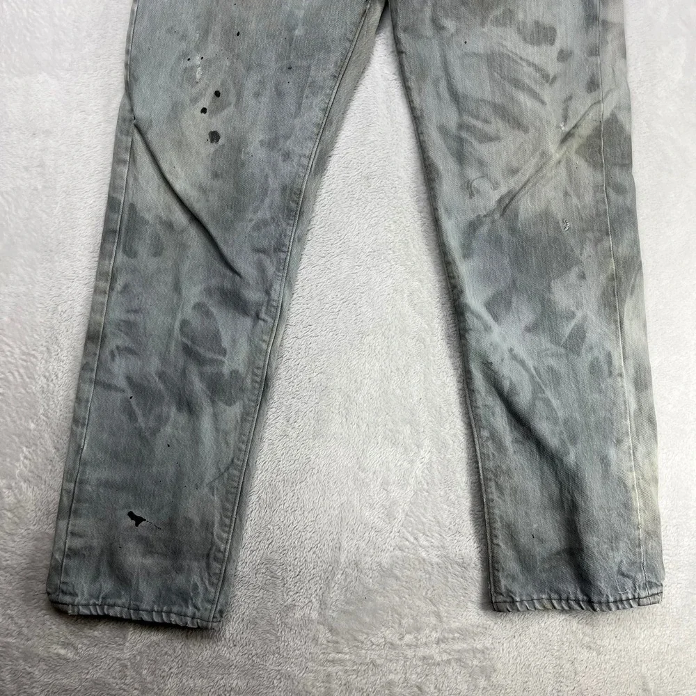 Levi's Straight‎ Jeans Men's Blue Denim Pockets Classic Button Fly 32X30 - Flaws